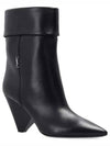 Nikki Ankle Middle Boots Black - SAINT LAURENT - BALAAN 2