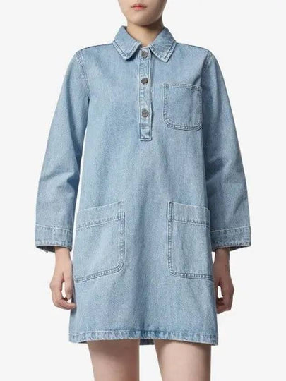 Aurelia Short Dress Pale Blue - A.P.C. - BALAAN 2