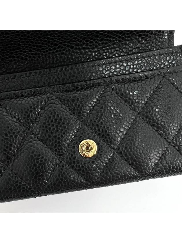 Caviar flap card wallet black - CHANEL - BALAAN 6