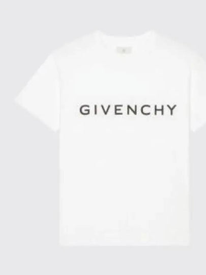 Logo Oversized Fit Cotton Short Sleeve T-Shirt White - GIVENCHY - BALAAN 2