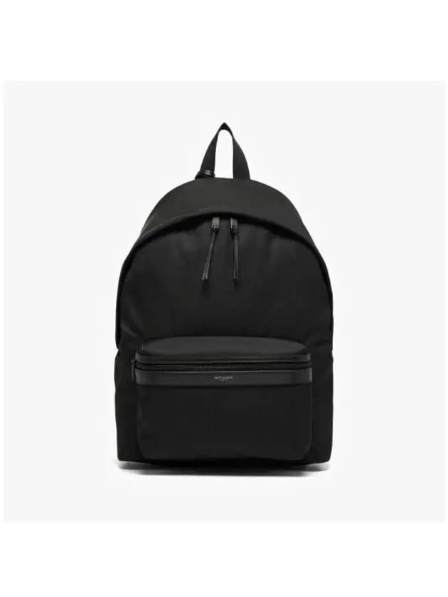 City Leather Trim Backpack Black - SAINT LAURENT - BALAAN 3