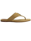 Charms Suede Flip Flops Beige - LORO PIANA - BALAAN.