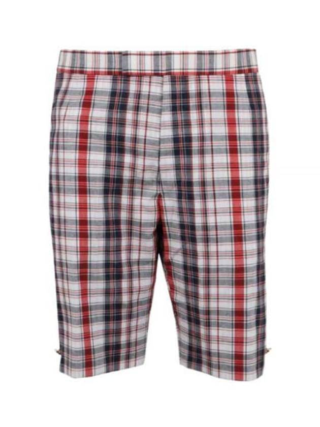 Multicolor Striped Plaid Classic Backstrap Shorts - THOM BROWNE - BALAAN 2