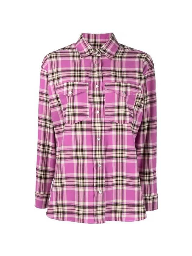 Mayola Check Shirt Fuchsia - ISABEL MARANT - BALAAN 1