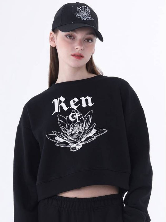 0 9 Ren crop sweatshirt BLACK - CLUT STUDIO - BALAAN 2