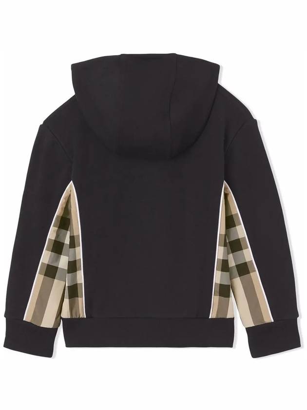 Kids Check Panel Hooded Zip up Black 8047427 - BURBERRY - BALAAN 3