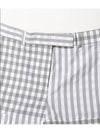 Gingham Check Double Face Poplin Shorts Medium Grey - THOM BROWNE - BALAAN 4