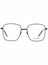 Eyewear Square Metal Glasses Black - SAINT LAURENT - BALAAN.