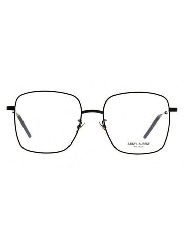 Eyewear Square Metal Glasses Black - SAINT LAURENT - BALAAN.