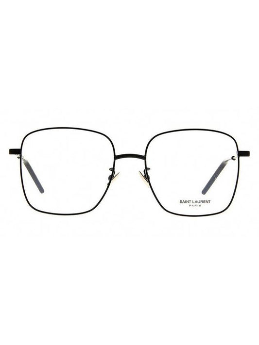 Eyewear Square Metal Glasses Black - SAINT LAURENT - BALAAN.