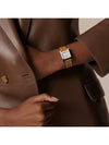 Heure H Leather Band Watch Brown - HERMES - BALAAN 3