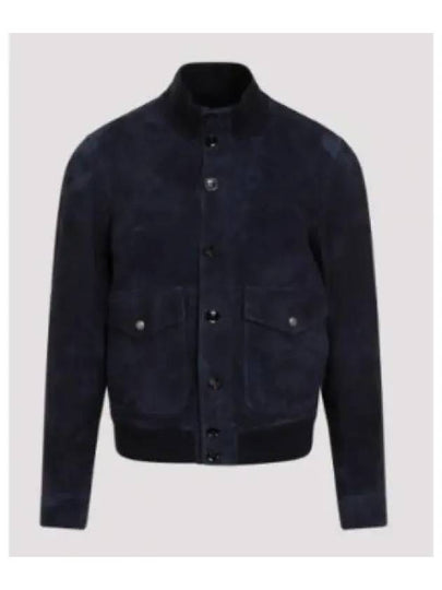 Suede Jacket Blue - TOM FORD - BALAAN 2