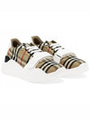 Vintage Check And Leather Sneakers White Archive Beige - BURBERRY - BALAAN 2