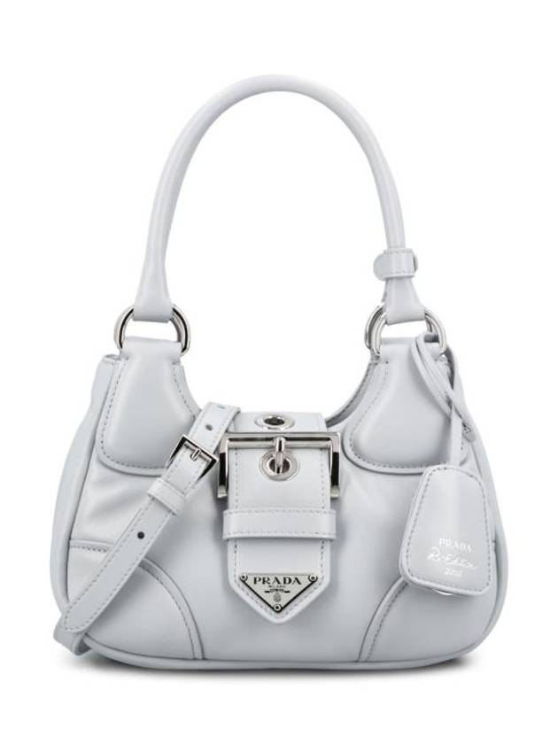 Moon Padded Nappa Leather Shoulder Bag Grey - PRADA - BALAAN 1