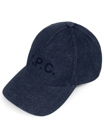 VPC Velvet Logo Denim Ball Cap Blue - A.P.C. - BALAAN 2