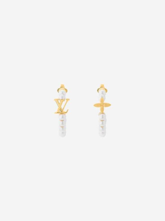 My LV Pearl Earrings Gold White - LOUIS VUITTON - BALAAN 1