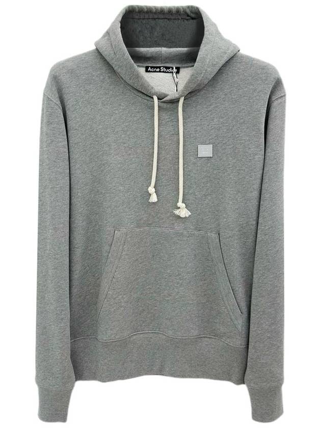 Face Patch Cotton Hoodie Grey - ACNE STUDIOS - BALAAN 2