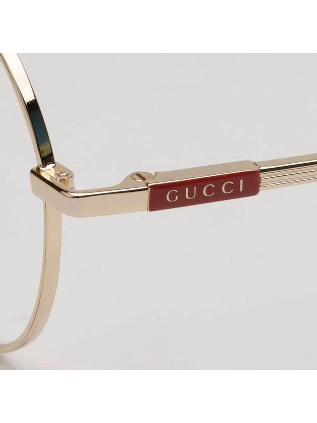 Eyewear Round Metal Eyeglasses Gold Havana - GUCCI - BALAAN 10