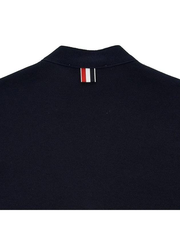 4-Bar Loopback Jersey Cardigan Navy - THOM BROWNE - BALAAN 5