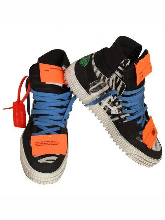 Neon Tab Arrow High-Top Sneakers Black - OFF WHITE - BALAAN 2