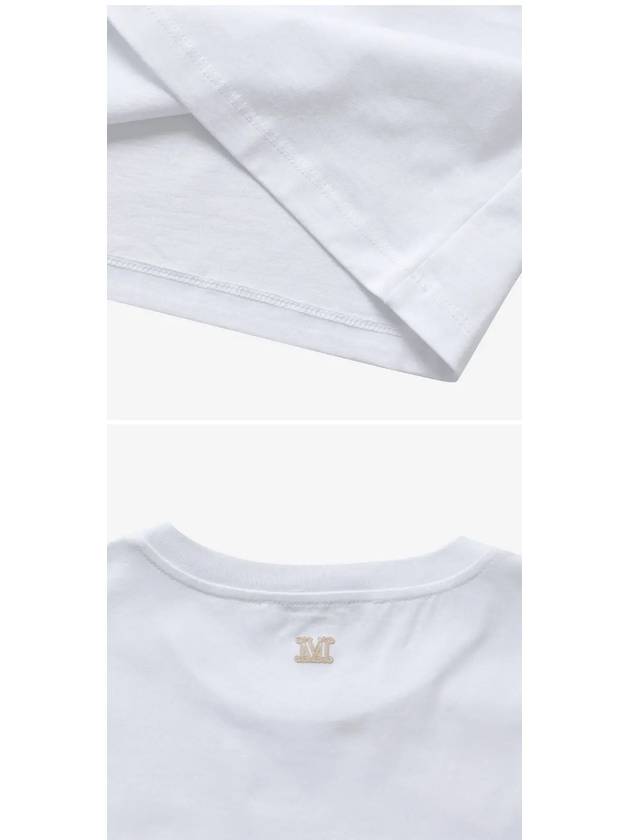 Women's Mincio Logo Cotton Short Sleeve T-Shirt White - MAX MARA - BALAAN 4