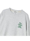 Essential Embroidery Swweatshirts White Melange Grey - THE GREEN LAB - BALAAN 4