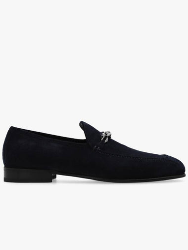 Jimmy Choo ‘Marti’ Suede Loafers, Men's, Navy Blue - JIMMY CHOO - BALAAN 1