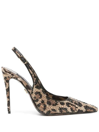 Leopard Print Leather Pumps 105mm CG0666AO192 - DOLCE&GABBANA - BALAAN 1