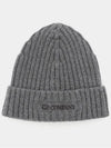 Embroidered Logo Beanie Grey - CP COMPANY - BALAAN 4