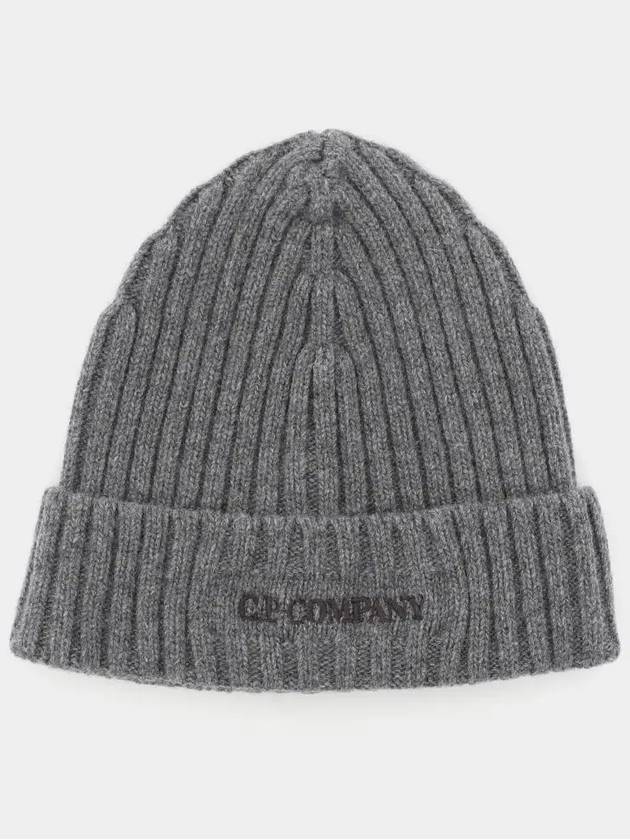 Embroidered Logo Beanie Grey - CP COMPANY - BALAAN 2