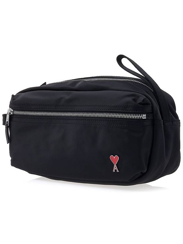 Heart Logo Pouch Bag Black - AMI - BALAAN 3