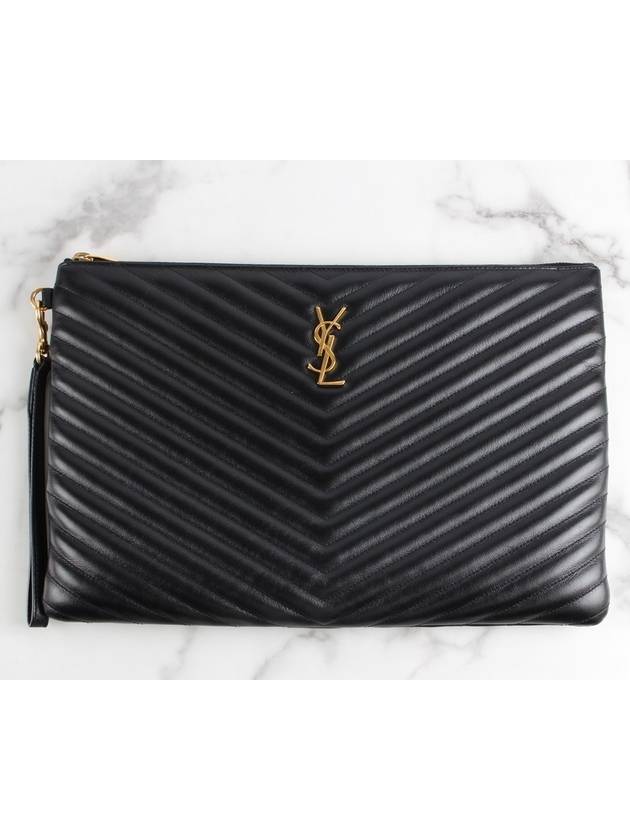 Clutch Black L - SAINT LAURENT - BALAAN 3