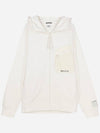 Men s Cotton Hooded Zip up White 12CMSS078A005086W - CP COMPANY - BALAAN 1