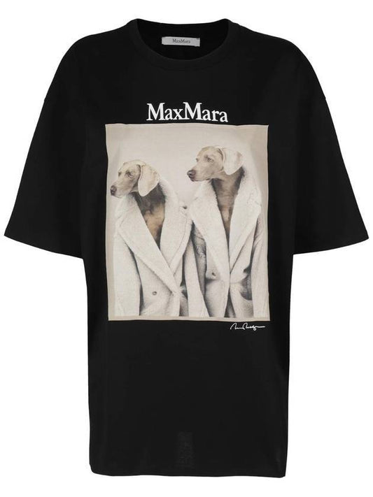 Women's Tacco Short Sleeve T-Shirt Black - MAX MARA - BALAAN 1
