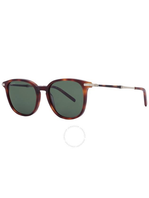 Eyewear Square Acetate Sunglasses Tortoise Green - SALVATORE FERRAGAMO - BALAAN 3