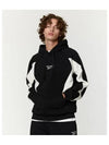 Paneled brushed hoodie black - REEBOK - BALAAN 1