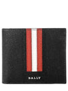 Taliky Three Stripe Bi-fold Wallet Black - BALLY - BALAAN 2