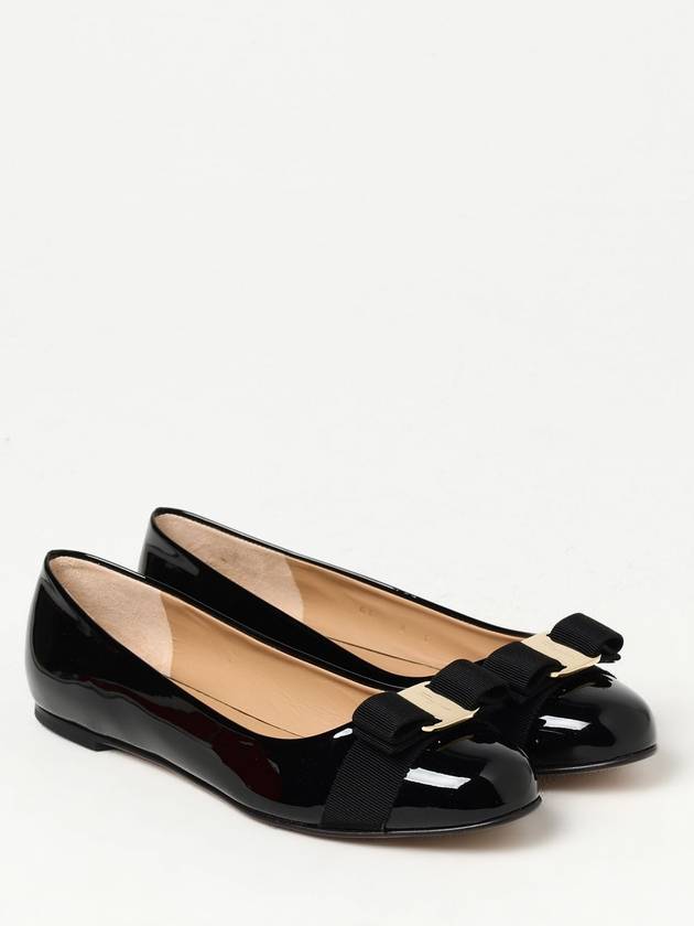 Women’s Varina Bellet Flats Black - SALVATORE FERRAGAMO - BALAAN 3