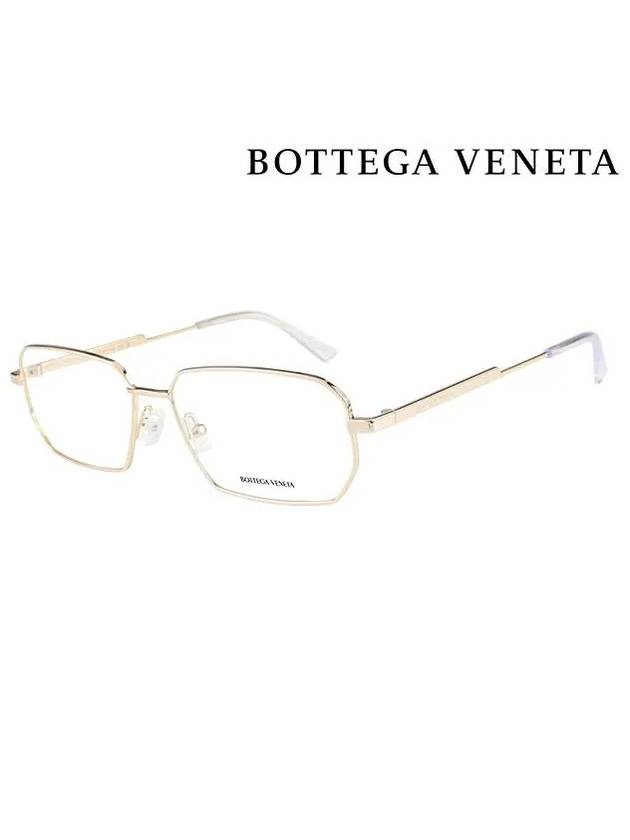 Eyewear Rectangle Metal Eyeglasses Gold - BOTTEGA VENETA - BALAAN 2