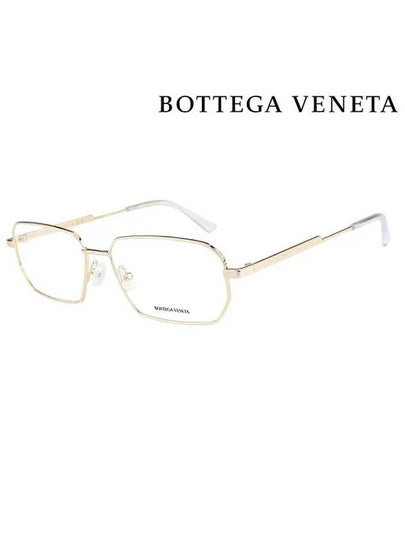 Eyewear Rectangle Metal Eyeglasses Gold - BOTTEGA VENETA - BALAAN 2