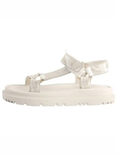 D Wave Gradient Butterfly Metallic Thread Sandals White - DIOR - BALAAN 2