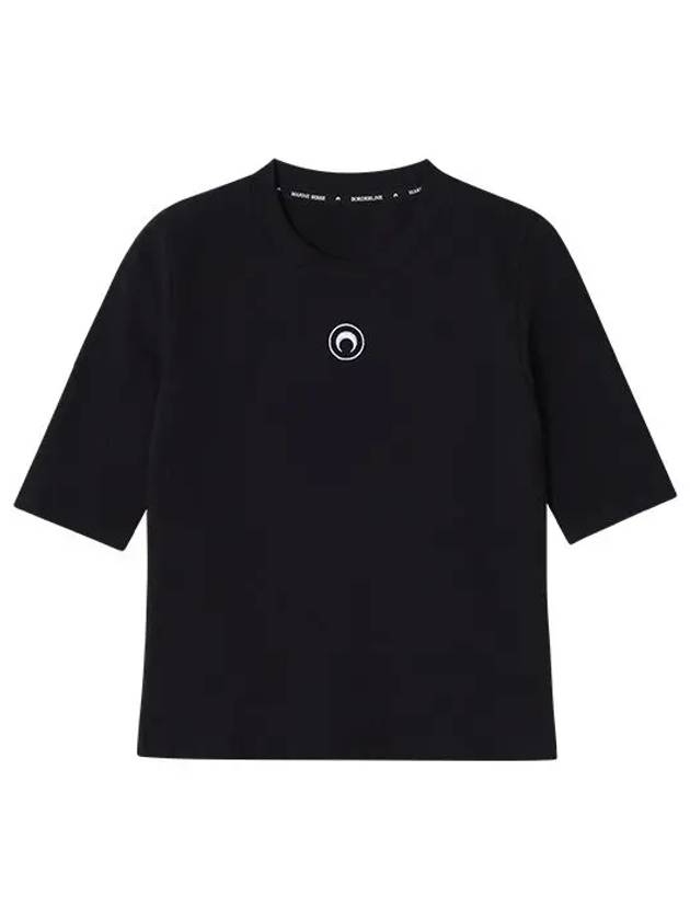 Mariner Organic Cotton Short Sleeve T-Shirt Black - MARINE SERRE - BALAAN 2