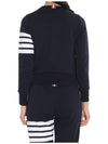 Engineered 4 Bar Stripe Loopback Jersey Knit Crewneck Sweatshirt Navy - THOM BROWNE - BALAAN 5