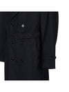 Men's Wool Trench Coat Black - DOLCE&GABBANA - BALAAN.