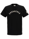 AC straight print short sleeve t-shirt black - COURREGES - BALAAN 1