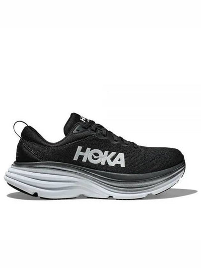 Bondi 8 Wide Low Top Sneakers Black - HOKA ONE ONE - BALAAN 2