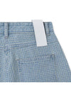 Damaged striped denim mini skirt light blue - NOIRER FOR WOMEN - BALAAN 6