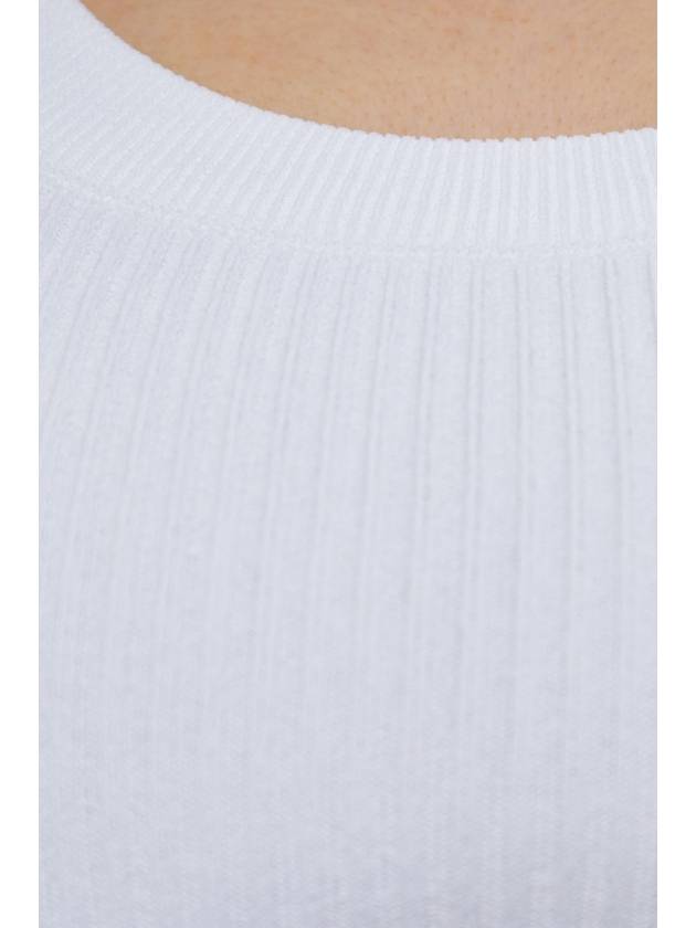 Alaïa Ribbed Bodysuit, Women's, White - ALAIA - BALAAN 5