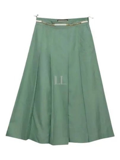 Double G Chain Pleated Skirt Green - GUCCI - BALAAN 2