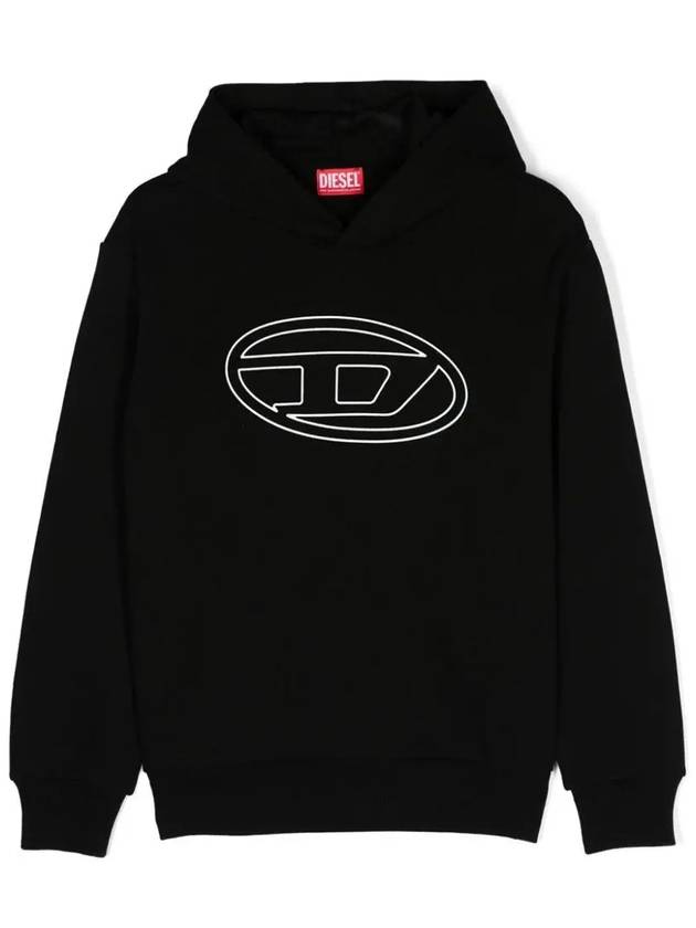 Kids Signature Logo Hoodie J02017 0IEAX K900 - DIESEL - BALAAN 2